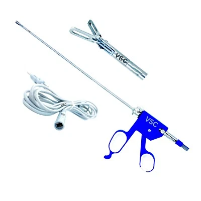 Laparoscopic Bipolar Bissinger Fenestrated Forceps 5mm Cable Surgical Instrument - Image 1 of 4