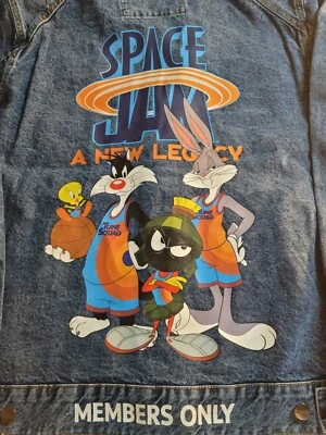 Chaqueta vaquera Lebron grande Members Only Space Jam A New Legacy Looney Toones Foto 1 de 4