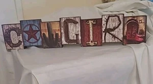 Cowgirl/Rustic/Carved/Wood/Sign/Western/décor/Ranch/Boots Old West 17.5x4 - Picture 1 of 5