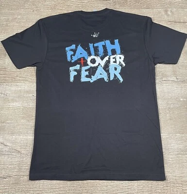 Rogue Planet Blue Faith Over Fear T-Shirt - Image 1 of 3