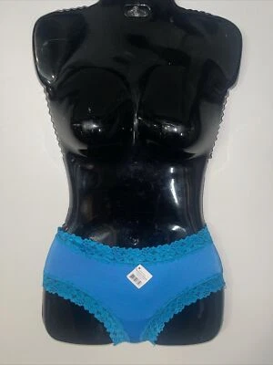 Momentum Blue Lace Nylon Brief Panty Sissy Underwear Knickers Size Small - Image 1 of 3