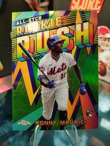 2024 Topps Chrome - Rookie Autographs Ronny Mauricio #RA-RM Green Refractor - Picture 1 of 5
