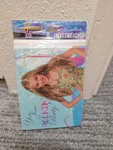 Hannah Montana 8 invitaciones sello sellado Disney Channel vintage cumpleaños Y2k - Imagen 1 de 3