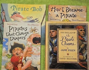 LOT 4 PIRATE PICTURE BOOKS:  Queens, How I Became, Bob, Don't Change Diapers - Imagen 1 de 7