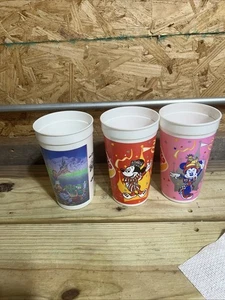 Lot Of 3 Vintage Disney Collector Cups, Beauty, Mickey, Mini Burger King And AMC - Picture 1 of 9