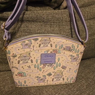 DISNEY LOUNGEFLY Alice In Wonderland Small Purse Purple Crossbody Strap, NWOT - Image 1 of 4