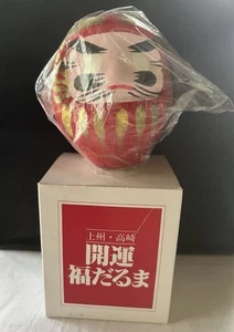 Japanese 3.5"H Red Lucky Daruma Doll Wish Making Good Luck Fortune Made in Japan - Picture 1 of 10