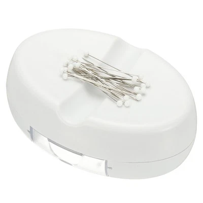 Magnetic Pin Holder with 1.5" Quilting Needles, White Foto 1 de 4