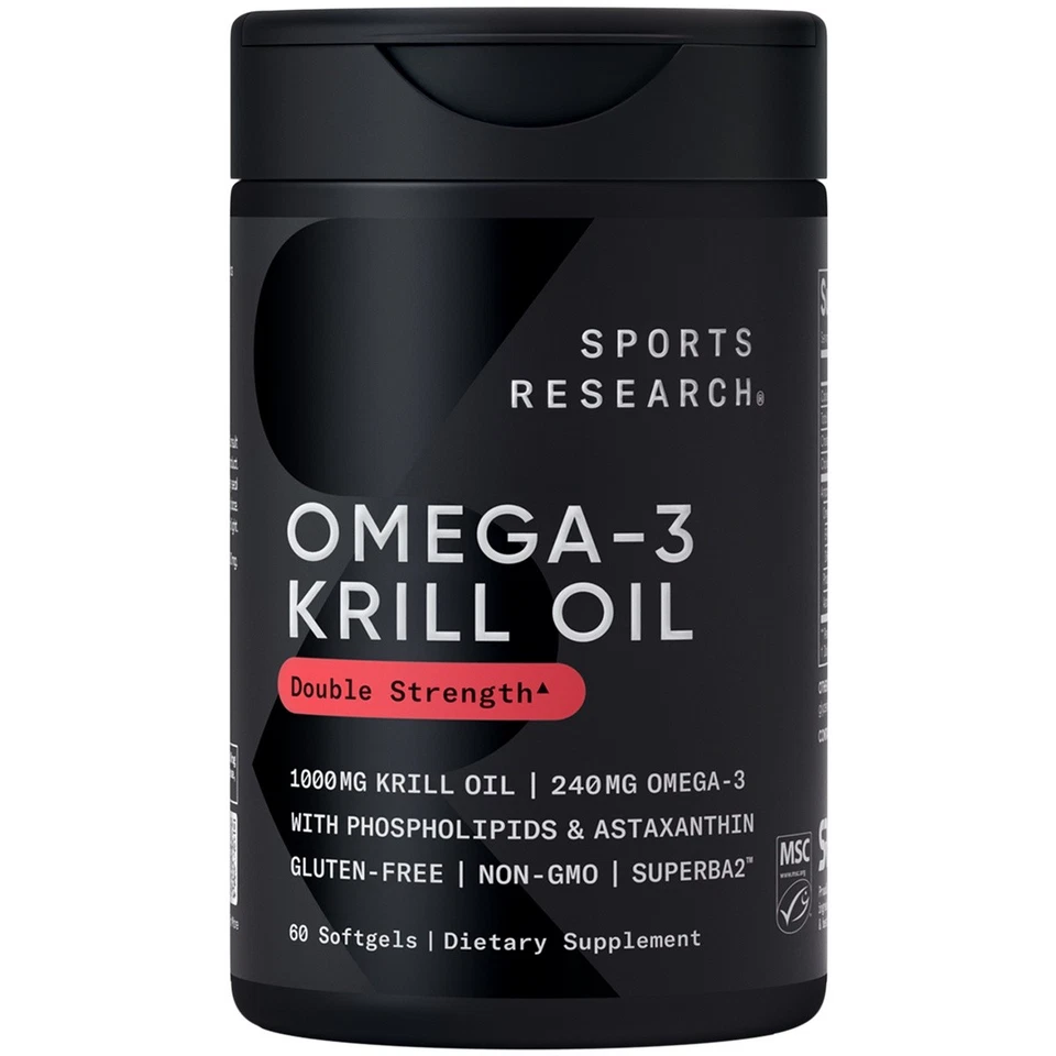 Antarctic Krill Oil Omega 3 1000mg with Phospholipids, Choline and Astaxanthin - Image 1 of 4