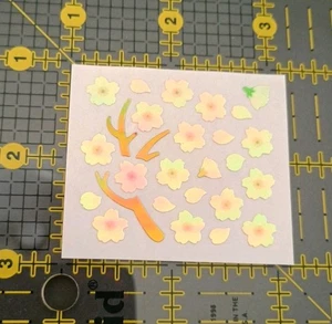 Vintage Aufkleber Perlen Blumen Mini Sticker Mod Vintage Kirschblüte Okuyama  - Bild 1 von 2