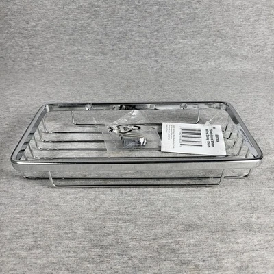 Jabonera de alambre de acero inoxidable de latón Franklin 8,5" x 4,5" x 1,5" montaje en pared Foto 1 de 4