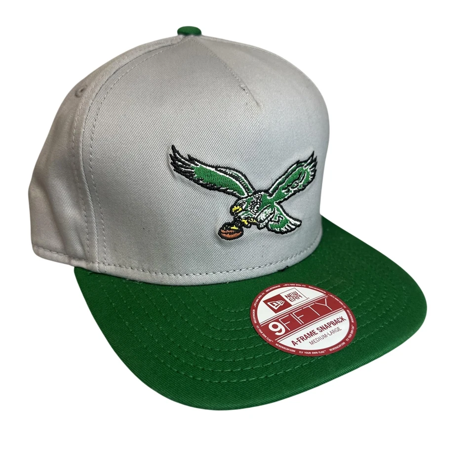 Gorra Philadelphia Eagles Snap Back Para Hombre Grande Gris Verde NFL Fútbol Nueva Era Foto 1 de 4
