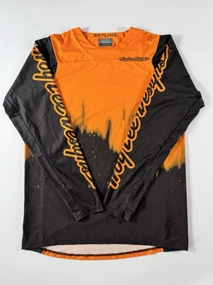 Troy Lee Designs Skyline LS Jersey Men Medium Black Orange MTB Cycling Bike Top - Image 1 of 4
