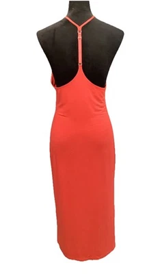T Alexander Wang Women’s Brick Red T-Back Bodycon Sexy Midi Dress Size M - Image 1 of 4