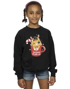 Christmas Girls Meowy Christmas Sweatshirt - Picture 1 of 16