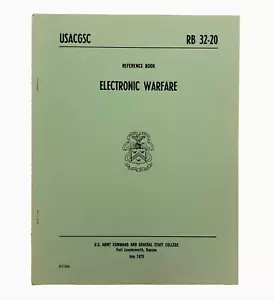 Libro de referencia Electronic Warfare 1975 US Army Command College RB 32-20 de colección - Imagen 1 de 7