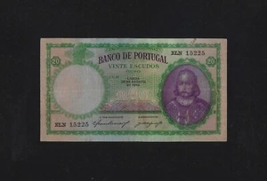 PORTUGAL 20 ESCUDOS PORTUGUESES 1944 P-153 EN ESTADO BASTANTE BUENO+++ FECHA RARA - Imagen 1 de 2