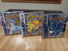 Pokemon GOLD SILVER CRYSTAL TRILOGY🔥 Nintendo GAMEBOY COLOR CIB Complete SET