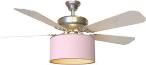 FANTASTIC SHADE CLIPS Ceiling Fan Dump Linen Shade Lampshade 15x15x8, Baby Pink - Picture 1 of 4