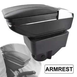 For Ford Fiesta 2011-2019 Armrest Storage Box Cup Holder Arm Rest Rotatable 2018 - Picture 1 of 10