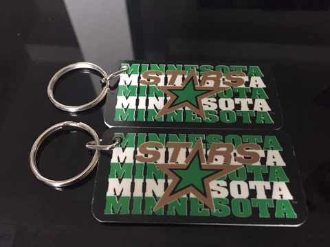 Vintage Retro NHL Minnesota Stars Wild Keychain Tag Pack of 2 Cover