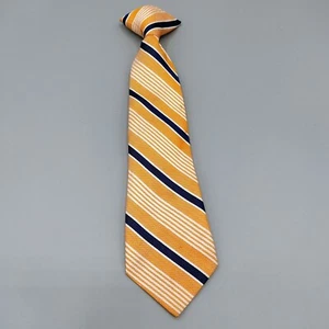 Unbranded Boys Orange, White, and Blue Striped Regimental Clip-on Tie (Ages 2-5) - Picture 1 of 8