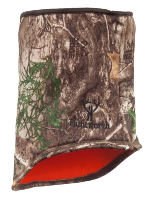 Huntworth RealTree EDGE Heavy Weight Fleece Neck Gaitor Blaze Orange Mask Gaiter - Image 1 of 4