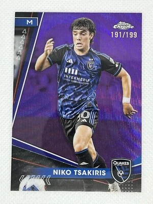Niko Tsakiris 2024 Topps Chrome MLS #108 Purple Wave /199 - Image 1 of 4
