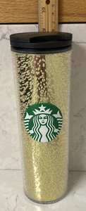 Starbucks Holiday 2020 GOLD Champagne Bubble Hot Cold 16oz Tumbler Tasse gebraucht - Bild 1 von 6