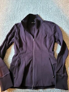Athleta Rock Ridge Jacket Plum Caberet Womens Med FullZip Contoured Fleece Lined - Picture 1 of 8