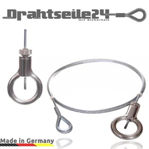 Seil Abhängeset Drahtseil Höhenverstellbar Lampe mit Drahtseilhalter Aufhängeset - Bild 1 von 4