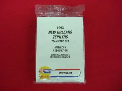 1993 NEW ORLEANS ZEPHYRS FLEER PROCARDS MiLB TEAM SET JOSE VALENTIN MIL BREWERS - Image 1 of 4