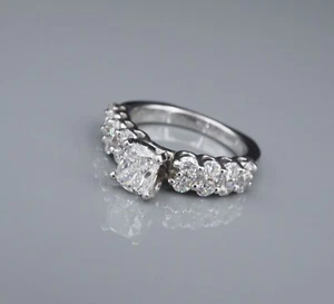 Diamond Engagement Ring 18k White Gold Platinum 2 ctw Size 6.75 GIA G VS2 RG4422 - Picture 1 of 12