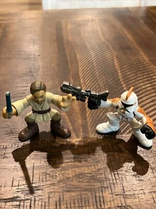 Obi Wan Kenobi & Orange Clone Trooper 2004 Star Wars Galaxy of Heroes Figures - Picture 1 of 5