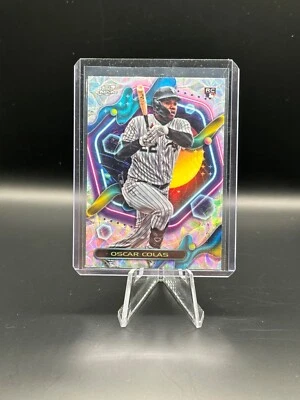 2023 Topps Cosmic Chrome Oscar Colas Nucleus Refractor Rookie RC #104 White Sox - Image 1 of 2
