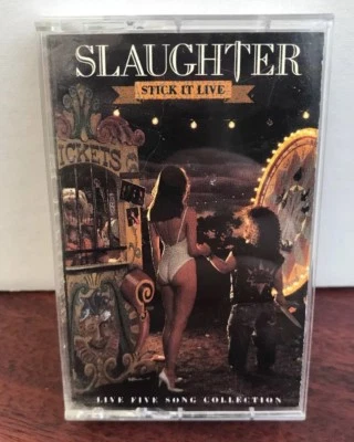 Slaughter Stick It Live 1990 Cassette Tape Chrysalis Records 5 Song Collection - Image 1 of 4