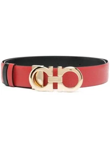 Salvatore Ferragamo Gancini Belt, Reversible & Adjustable Red/Black, 674549 - Picture 1 of 1