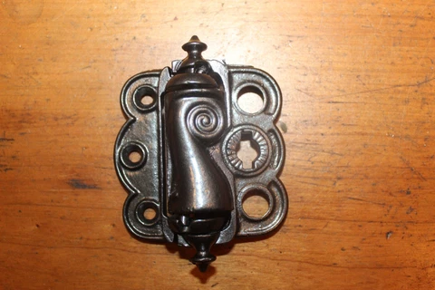 Antique Cast Iron Freeport Ill Spring Loaded Screen Door Hinge D-56 Cover