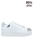 RRP€115 CULT Leather Sneakers US9 UK6.5 EU40 White Logo Rhinestones Flatform