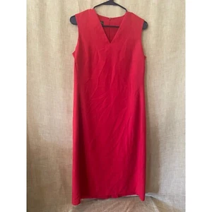 Vestido Vaina Lauren Ralph Lauren Lana Sin Mangas Carrera Rojo Talla 10 - Imagen 1 de 5