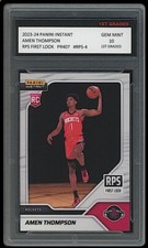 Amen Thompson 2023 Panini Instant RPS First Look 1st Graded 10 Rookie Card RC