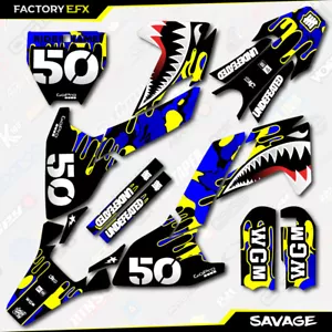 Kit de gráficos de carreras Savage Camo azul y amarillo para Husqvarna TC50 TC 50 17-24 - Imagen 1 de 5