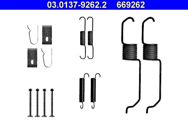 Kit de accesorios de zapatas de freno ATE para MAZDA FORD 626 V Premacy Tribute 97-08 Foto 1 de 1