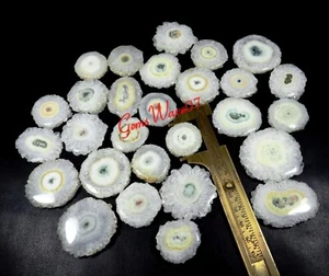 Lote al por mayor de 6 piezas de cabujón de piedras preciosas druzy de cuarzo solar blanco natural 250 quilates - Imagen 1 de 6