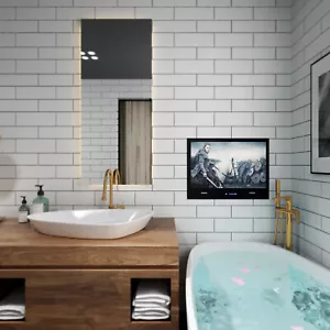 19" 2025 Waterproof Bathroom BLACK LED FULL SMART ANDROID TV WIFI LG webOS - Picture 1 of 3