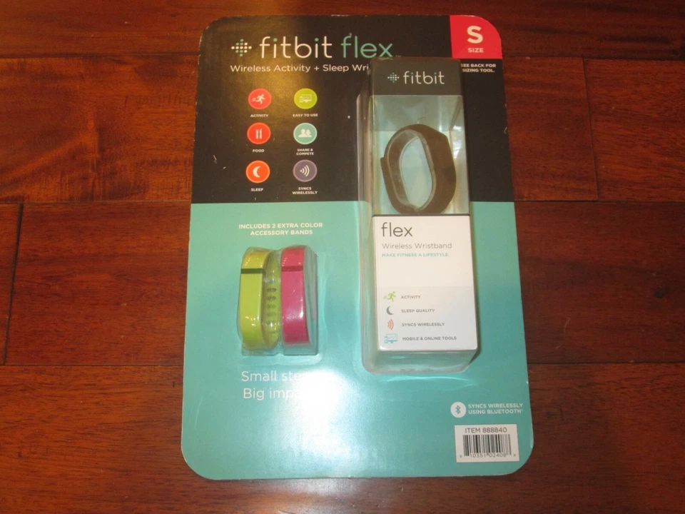 FitBit Black Flex - Small W/ Extra Lime & Pink Bands Wrist FB401CPL New In Box - Image 1 of 1