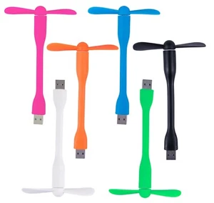 USB Flexible Portable Mini Cooling Fan works Power Bank/USB HUB/Laptop 2 PACK - Picture 1 of 9