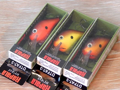 Lote de 3 señuelos de buceo Rapala color raro buceo a grasa DTFAT-3 (7 cm/18 g) RCW/HM/CW-NOS Foto 1 de 4