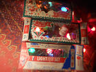 CHRISTMAS LIGHTS Vintage Safe T Glo 7 Light Multiple Indoor Set Yule 3 boxes Lot