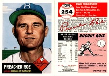 1995 Topps Archives Baseball Card 254 PREACHER ROE BROOKLYN DODGERS